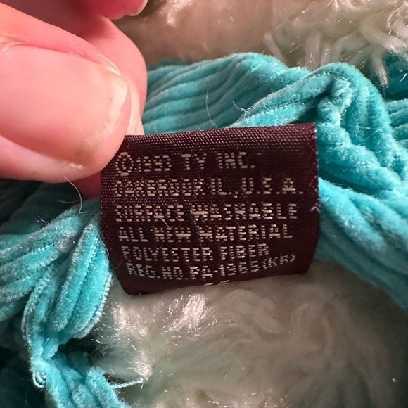 Ty Attic Treasures Lamb Bunny Bear Lot of 5 Beanie Babies 1993 - Picture 5 of 16